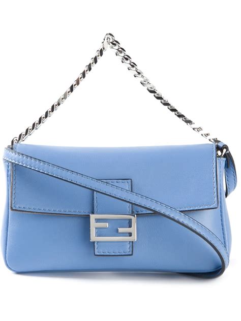 fendi mini baguette blue|Fendi mini baguette popular handbag.